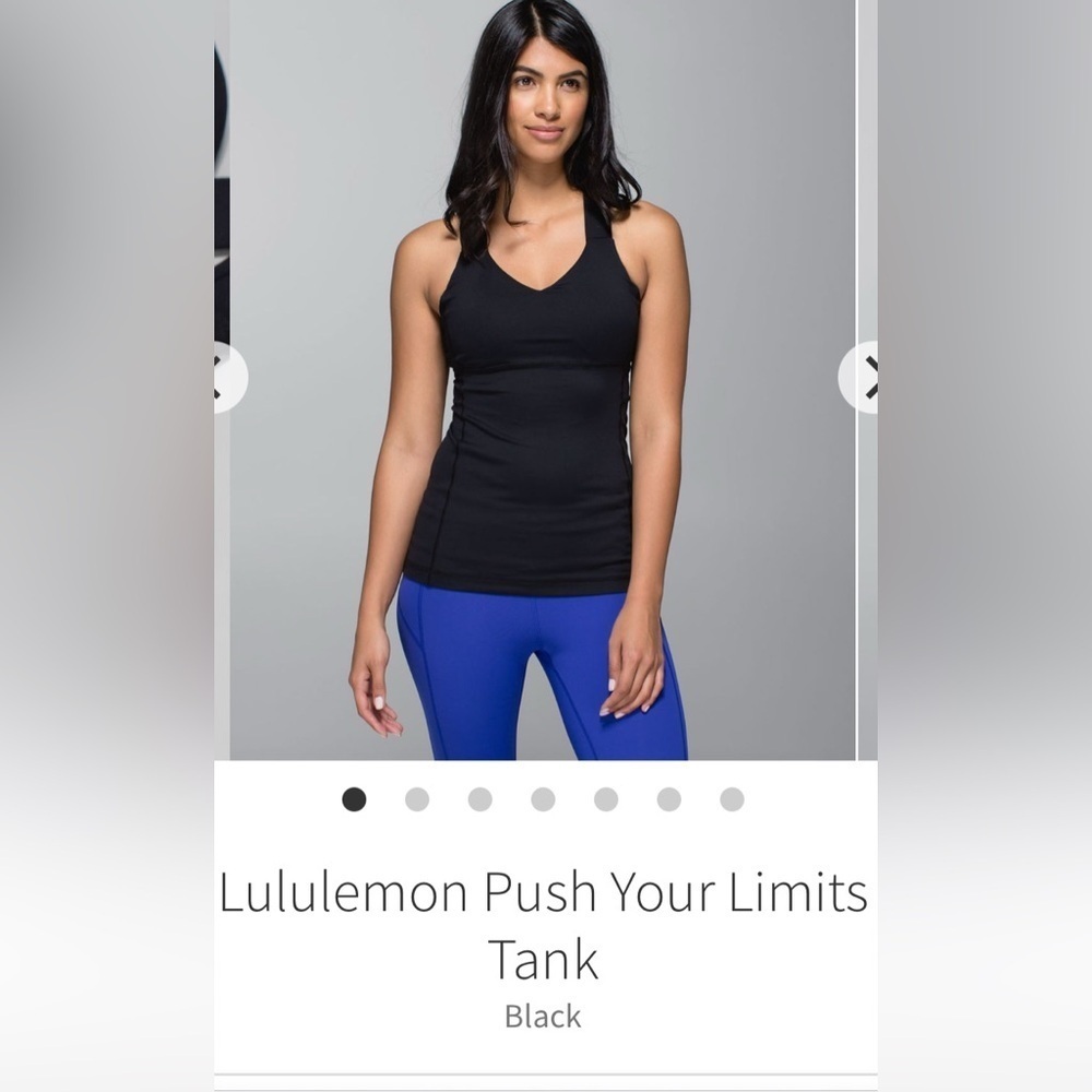 Lululemon Push Your Limits Tank Top Sz 10 CrissCross Strappy Back Bra Luxtreme - Picture 5 of 7